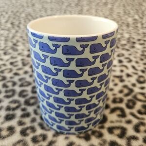 2019 Vineyard Vines for Target Home Blue Whale Ceramic Jar Candle Holder (Empty)